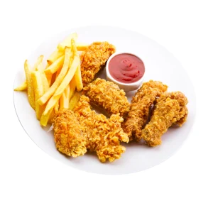فیله مرغ سوخاری و سیب زمینی شب مزه